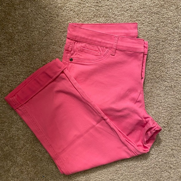 NY&Co Pink Crop Legging, Sz 12 - Picture 15 of 16